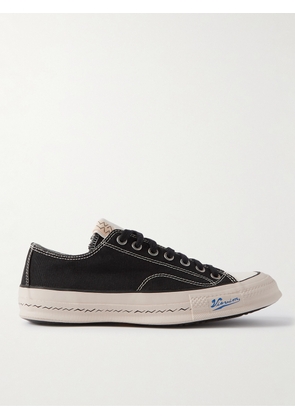 Visvim - Skagway Leather-Trimmed Canvas Sneakers - Men - Black - US 8