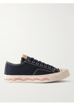 Visvim - Seeger Leather and Rubber-Trimmed Canvas Sneakers - Men - Blue - US 8