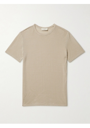 Officine Générale - Garment-Dyed TENCEL™ Lyocell and Linen-Blend T-Shirt - Men - Neutrals - XS