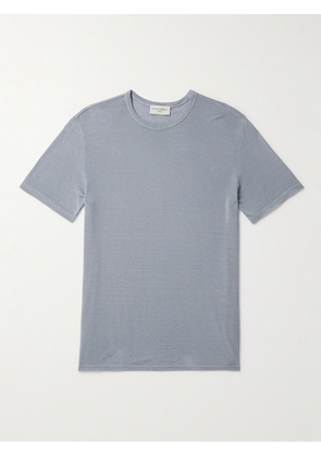 Officine Générale - Garment-Dyed TENCEL™ Lyocell and Linen-Blend T-Shirt - Men - Blue - XS