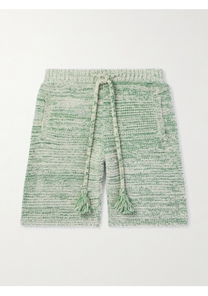 Alanui - Bright Hues Straight-Leg Cotton-Blend Bouclé Bermuda Shorts - Men - Green - S