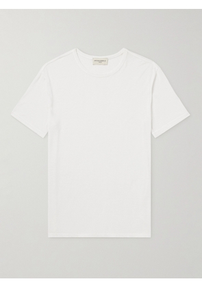 Officine Générale - Garment-Dyed TENCEL™ Lyocell and Linen-Blend T-Shirt - Men - White - XS
