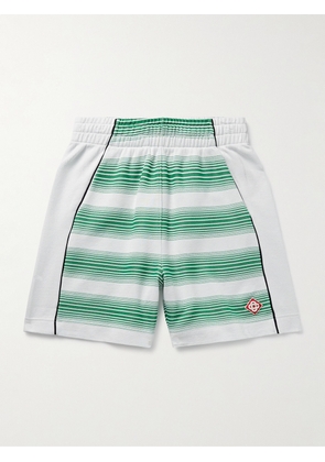 Casablanca - Straight-Leg Logo-Appliquéd Cotton-Blend Shorts - Men - Green - S