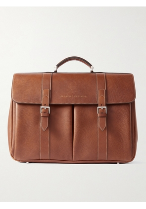 Brunello Cucinelli - Full-Grain Leather Briefcase - Men - Brown