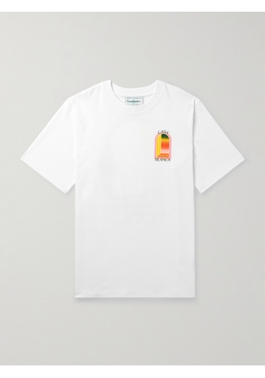 Casablanca - Gradient L'Arche Logo-Print Cotton-Jersey T-shirt - Men - White - XS