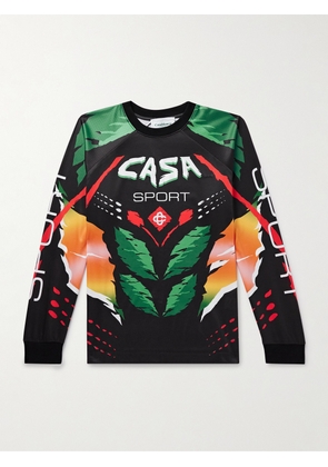 Casablanca - Casa Moto Printed Mesh T-Shirt - Men - Black - XS