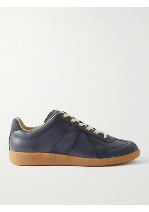 Maison Margiela - Replica Leather and Suede Sneakers - Men - Blue - EU 40