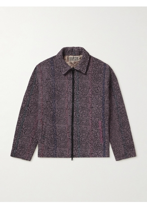 Kartik Research - Quilted Printed Cotton Jacket - Men - Purple - S