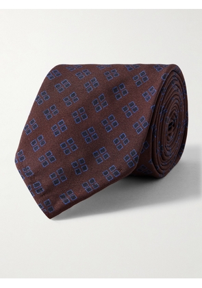 Rubinacci - 7.5cm Silk-Jacquard Tie - Men - Brown