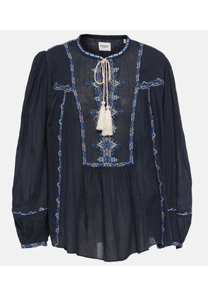 Marant Etoile Silekia embroidered cotton blouse