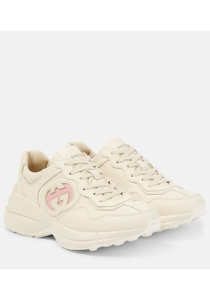 Gucci Rhyton leather sneakers