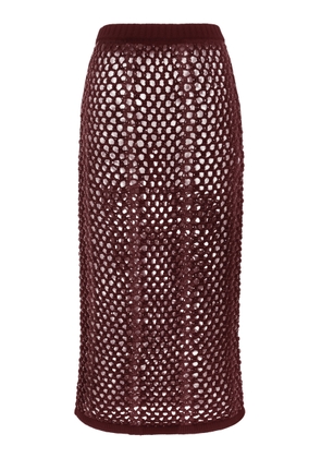 Diotima - Spice Crocheted Midi Skirt - Brown - 1 - Moda Operandi
