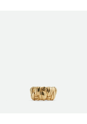 Bottega Veneta Pleat Ring - Gold - Woman - N