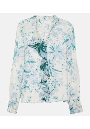 Dorothee Schumacher Blooming Blend floral ruffled blouse