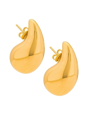 Bottega Veneta Small Drop Earrings in Yellow Gold - Metallic Gold. Size all.