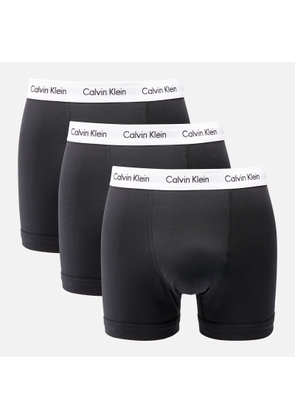 Calvin Klein Men's Cotton Stretch 3-Pack Trunks - Black - L