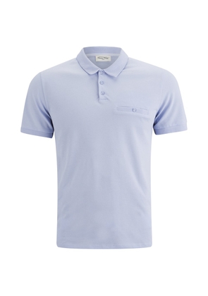 American Vintage Men's Pocket Detail Polo Shirt - Sky - M - Blue