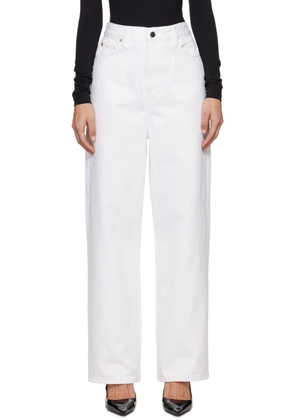 WARDROBE.NYC White Low-Rise Jeans