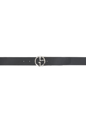 Giorgio Armani Black Logo Reversible Belt