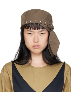 STRONGTHE Brown Knotted Beret
