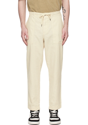 BOSS Off-White Drawstring Trousers