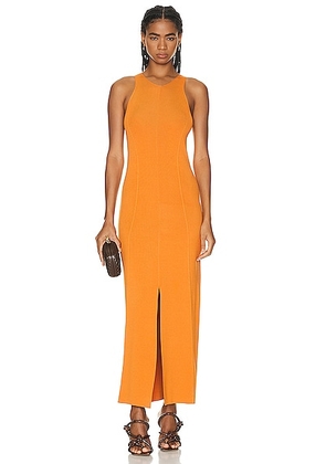 Nanushka Elia Maxi Dress in Orange - Orange. Size M (also in L, XS).