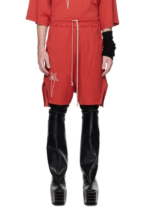 Rick Owens Red Champion Edition Beveled Pods Shorts