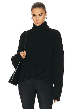 SPRWMN Heavy Cashmere Turtleneck Sweater in Black - Black. Size S (also in ).