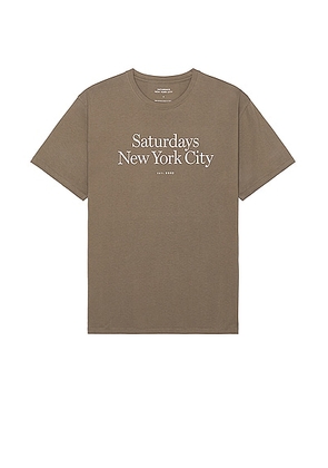 SATURDAYS NYC Miller Tee in Bungee - Grey. Size L (also in ).