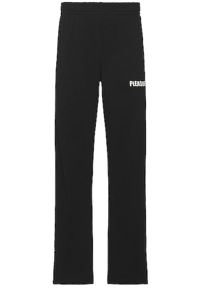 Pleasures Tape Track Pants in Black - Black. Size L (also in XL/1X).