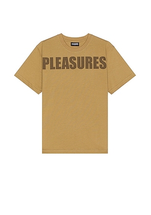 Pleasures Expand Heavyweight T-shirt in Brown - Brown. Size L (also in M, S, XL/1X, XXL/2X).