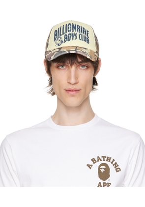 Billionaire Boys Club Beige Camo Arch Logo Trucker Hat