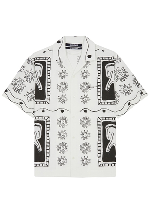 Jacquemus Le Chemise Jean Printed Cotton-poplin Shirt - White - 48 (IT48 / M)