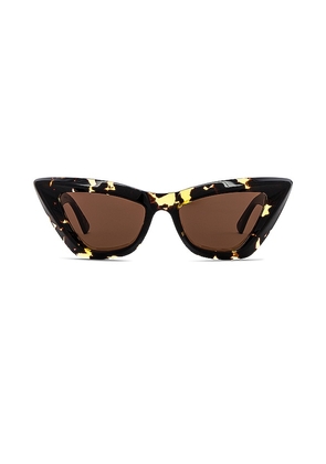 Bottega Veneta Classic Ribbon Cat Eye Sunglasses in Brown.