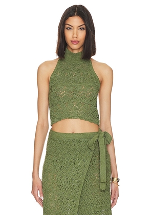 House of Harlow 1960 x REVOLVE Rina Knit Top in Green. Size M, S, XL.