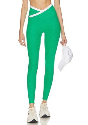 Beyond Yoga Spacedye Outlines High Waisted Midi Legging in Green. Size XL.