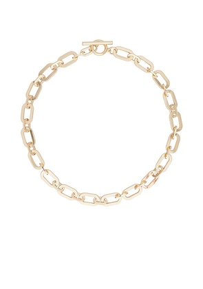 By Adina Eden Chunky Toggle Necklace in Metallic Gold.