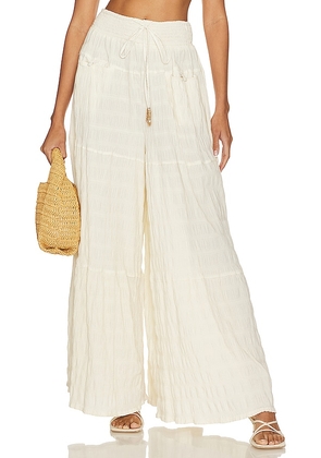 Free People In Paradise Wide Leg Pant in Cream. Size M, XL.