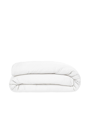 Ettitude Twin Sateen Solid Duvet Cover in White.
