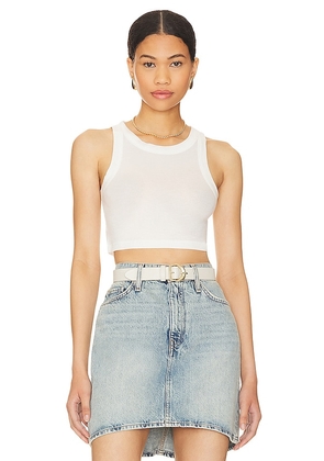 ALLSAINTS Rina Cropped Tank in White. Size 0, 2, 4, 6, 8.