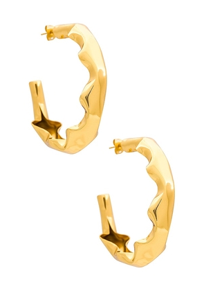 AUREUM Astrid Earrings in Metallic Gold.