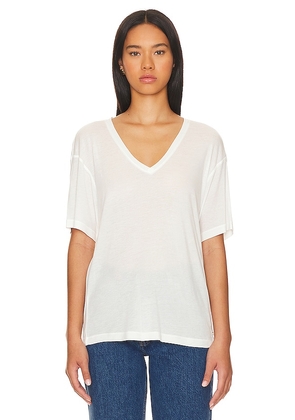 ANINE BING Vale Tee in Ivory. Size L, S, XS.