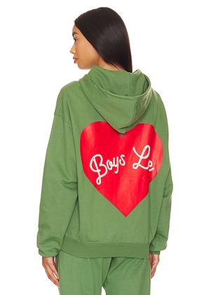 Boys Lie Charmer Hoodie in Green. Size XS/S.
