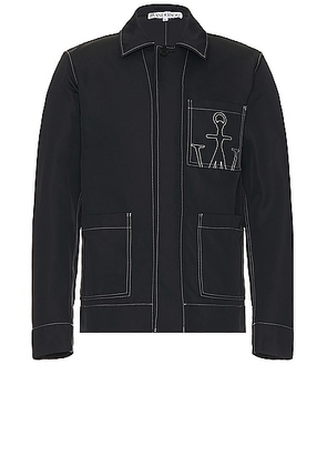 JW Anderson Contrast Seam Workwear Jacket in Black - Black. Size M (also in L, S, XL).