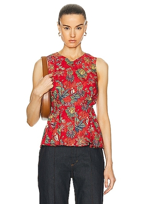 Ulla Johnson Sydney Top in Hibiscus - Red. Size 0 (also in 2, 4, 8).