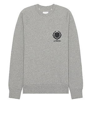 Givenchy Slim Fit Raglan Sweatshirt in Light Grey Melange - Grey. Size L (also in M, S, XL/1X).