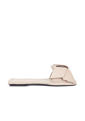 Acne Studios Bow Slide in Taupe Beige - Beige. Size 40 (also in 39, 41).