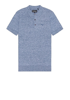 Barbour Buston Knit Polo in Chambray - Blue. Size L (also in M).
