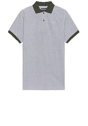 Barbour Barbour Essential Sports Polo Mix in Dark Olive - Grey. Size L (also in M, S, XL/1X).