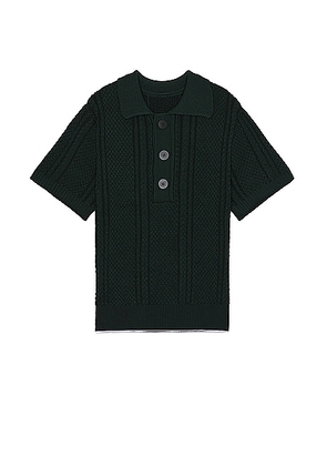 JACQUEMUS Le Polo Belo in Dark Green - Green. Size L (also in M, S, XL/1X).